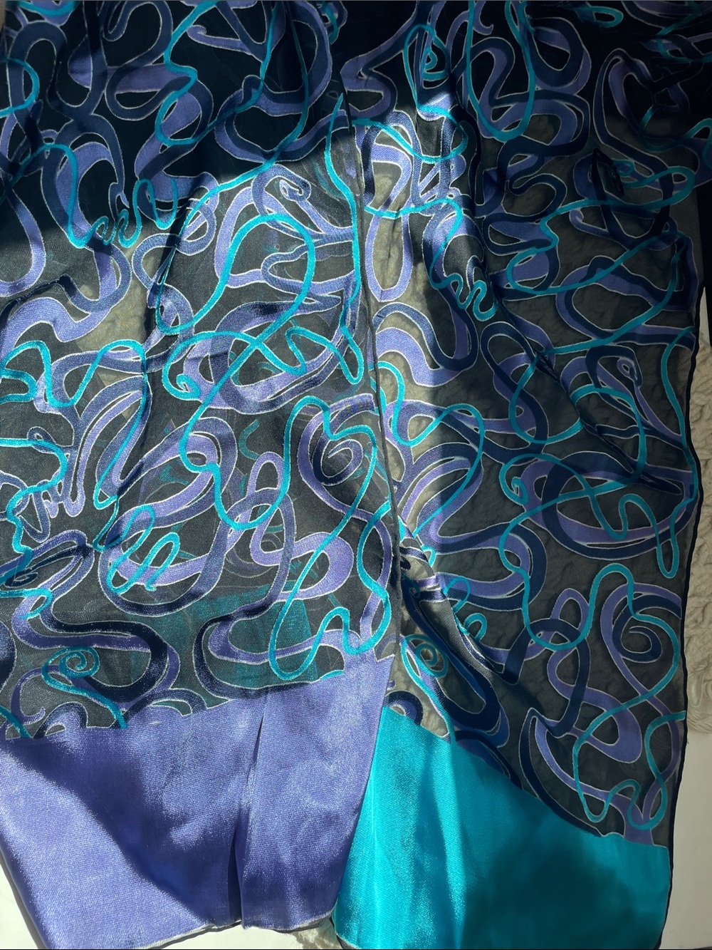 VTG DVF SILK CUTOUT SCARF